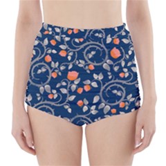 Midnight Florals High-waisted Bikini Bottoms by VeataAtticus