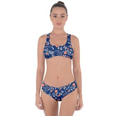 Midnight Florals Criss Cross Bikini Set by VeataAtticus