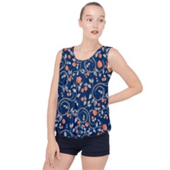 Midnight Florals Bubble Hem Chiffon Tank Top by VeataAtticus