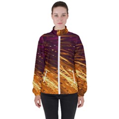 Lines Curlicue Fantasy Colorful Women s High Neck Windbreaker by Bajindul