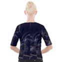 Fractal Abstract Rendering Cropped Button Cardigan View2