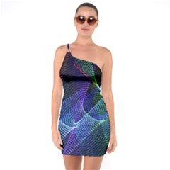 Abstract Desktop Background One Soulder Bodycon Dress by Pakrebo