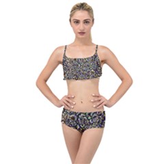 Circle Plasma Artistically Abstract Layered Top Bikini Set by Bajindul