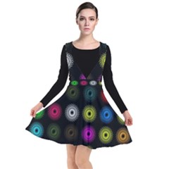 Flowers Arrangement Symmetry Plunge Pinafore Dress by Bajindul