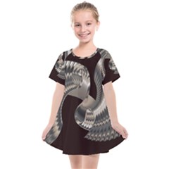 Ornament Spiral Rotated Kids  Smock Dress by Bajindul