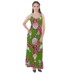 Ice Cream Tropical Pattern Sleeveless Velour Maxi Dress by snowwhitegirl