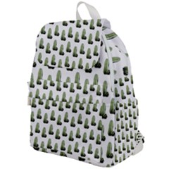 Cactus White Pattern Top Flap Backpack by snowwhitegirl
