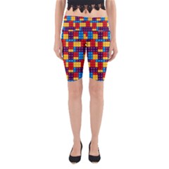 Lego Background Game Yoga Cropped Leggings by Mariart
