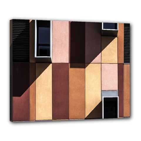 Architectural Design Architecture Building Colors Canvas 20  X 16  (stretched) by Pakrebo