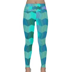 Texture Geometry Lightweight Velour Classic Yoga Leggings by HermanTelo