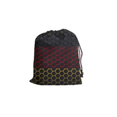 Germany Flag Hexagon Drawstring Pouch (small) by HermanTelo