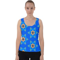 Pattern Backgrounds Blue Star Velvet Tank Top by HermanTelo