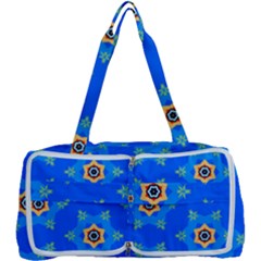 Pattern Backgrounds Blue Star Multi Function Bag by HermanTelo