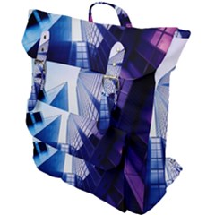 Abstract Architectural Design Architecture Building Buckle Up Backpack by Pakrebo