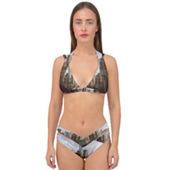Architectural Design Architecture Buildings City Double Strap Halter Bikini Set by Pakrebo