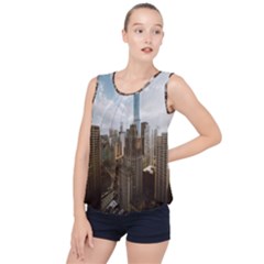 Architectural Design Architecture Buildings City Bubble Hem Chiffon Tank Top by Pakrebo