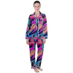 Tropical Leaves Resize 2000x2000 Same A3580b Satin Long Sleeve Pyjamas Set by Sobalvarro