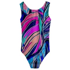 Tropical Leaves Resize 2000x2000 Same A3580b Kids  Cut-out Back One Piece Swimsuit by Sobalvarro