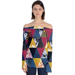 Triangles Off Shoulder Long Sleeve Top by Sobalvarro