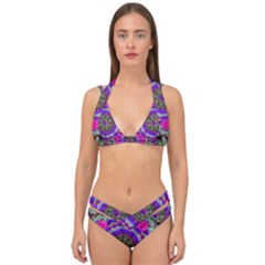 Floral To Be Happy Of In Soul Double Strap Halter Bikini Set by pepitasart