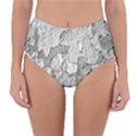 Nature Texture Print Reversible High-Waist Bikini Bottoms View1