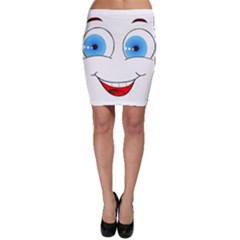 Smiley Face Laugh Comic Funny Bodycon Skirt by Sudhe