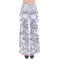 Egyptian Hieroglyphics History Seb So Vintage Palazzo Pants by Sudhe