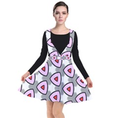 Patterns Seamlessly Texture Plunge Pinafore Dress by Bajindul