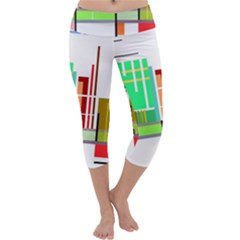 Business Finance Statistics Graphic Capri Yoga Leggings by Simbadda