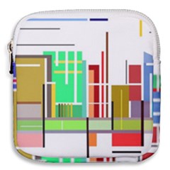 Business Finance Statistics Graphic Mini Square Pouch by Simbadda