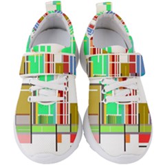 Business Finance Statistics Graphic Kids  Velcro Strap Shoes by Simbadda