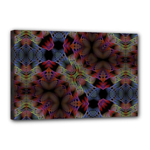 Animated Ornament Background Fractal Art Canvas 18  X 12  (stretched) by Simbadda
