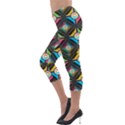 Seamless Pattern Background Abstract Lightweight Velour Capri Leggings  View3