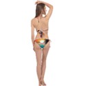 Sunset Beach Beach Palm Ocean Cross Front Halter Bikini Set View2