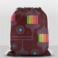 Non Seamless Pattern Background Drawstring Bag (small) by Simbadda