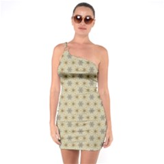 Star Basket Pattern Basket Pattern One Soulder Bodycon Dress by Simbadda