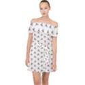Cycling Motif Design Pattern Off Shoulder Chiffon Dress View1