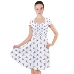 Cycling Motif Design Pattern Cap Sleeve Midi Dress by dflcprintsclothing