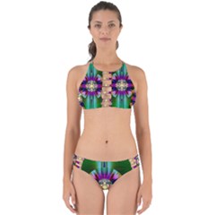 Abstract Art Fractal Creative Green Perfectly Cut Out Bikini Set by Sudhe