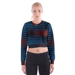 Signal Background Pattern Light Texture Cropped Sweatshirt by Sudhe