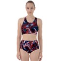 Abstract Fractal Artwork Colorful Art Racer Back Bikini Set View1