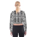 Monochrome Geometric Herringbone Seamless Pattern Vector Cropped Sweatshirt View2