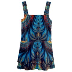 Abstract Art Fractal Creative Kids  Layered Skirt Swimsuit by Sudhe