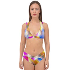 Color Concept Colors Colorful Double Strap Halter Bikini Set by Pakrebo
