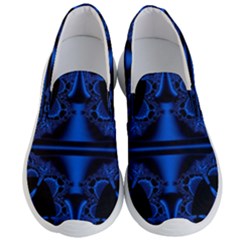 Art Fractal Artwork Creative Blue Black Men s Lightweight Slip Ons by Pakrebo