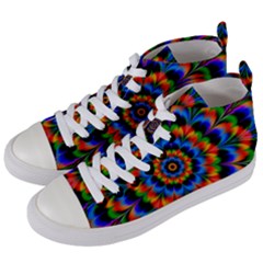 Abstract Digital Art Artwork Women s Mid-top Canvas Sneakers by Pakrebo