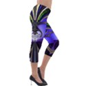 Abstract Art Artwork Fractal Design Pattern Lightweight Velour Capri Leggings  View4