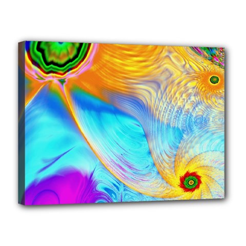 Artwork Digital Art Fractal Colors Canvas 16  X 12  (stretched) by Pakrebo