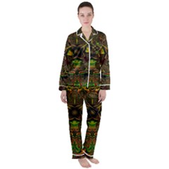 Fractal Art Artwork Design Satin Long Sleeve Pyjamas Set by Pakrebo