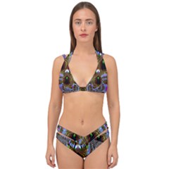 Art Artwork Fractal Digital Art Double Strap Halter Bikini Set by Pakrebo
